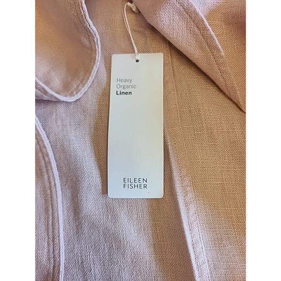 New Eileen Fisher Pink Organic Linen Shawl Collar Jacket Plus 1x - Picture 8 of 10